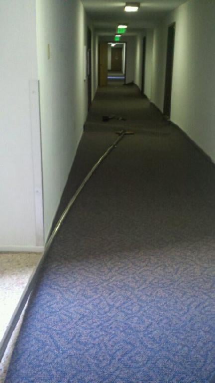 Corridor installation in progress
